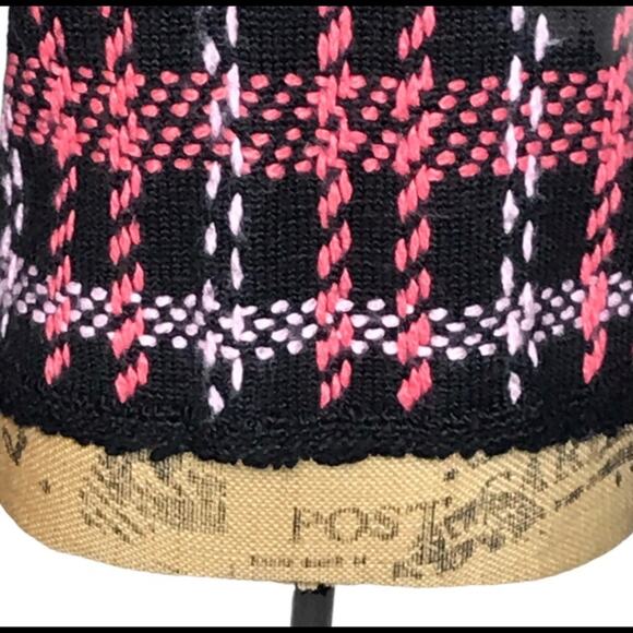 Talbots Petites Size Large Vintage Black Plaid Cardigan/Jacket Pockets - Picture 3 of 10